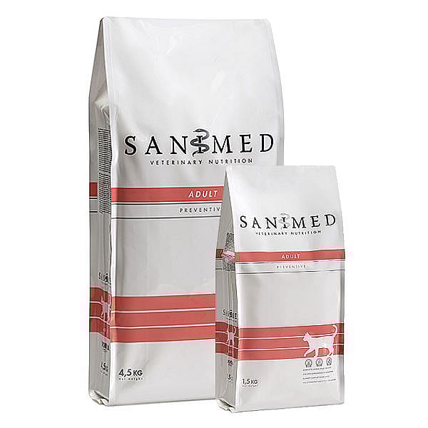 Sanimed Adult Kat: Volledige voeding - Ondersteunt urinewegen - Immuunsysteem - Huid