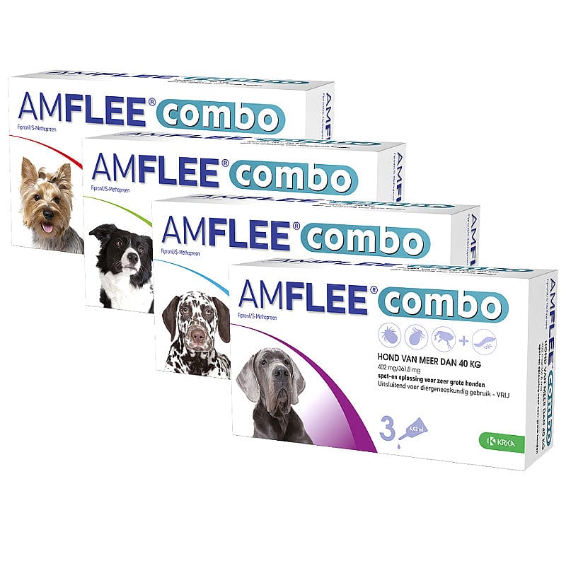 Amflee Combo Spot On Hond 3 pipetten Extra Grote Hond