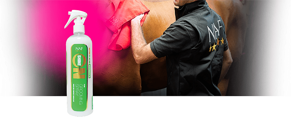 NAF Shine On Grooming Spray 500 ml – Glansspray voor verzorgde uitstraling van uw paard