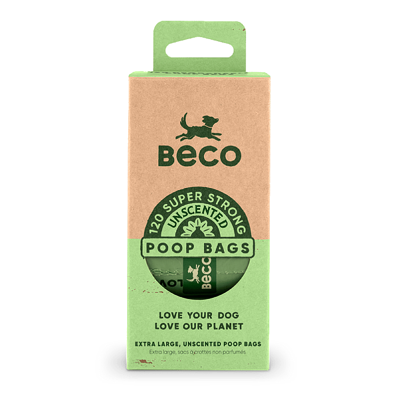 Beco Poop Bags Unscented Hond Multi pack - 120 stuks