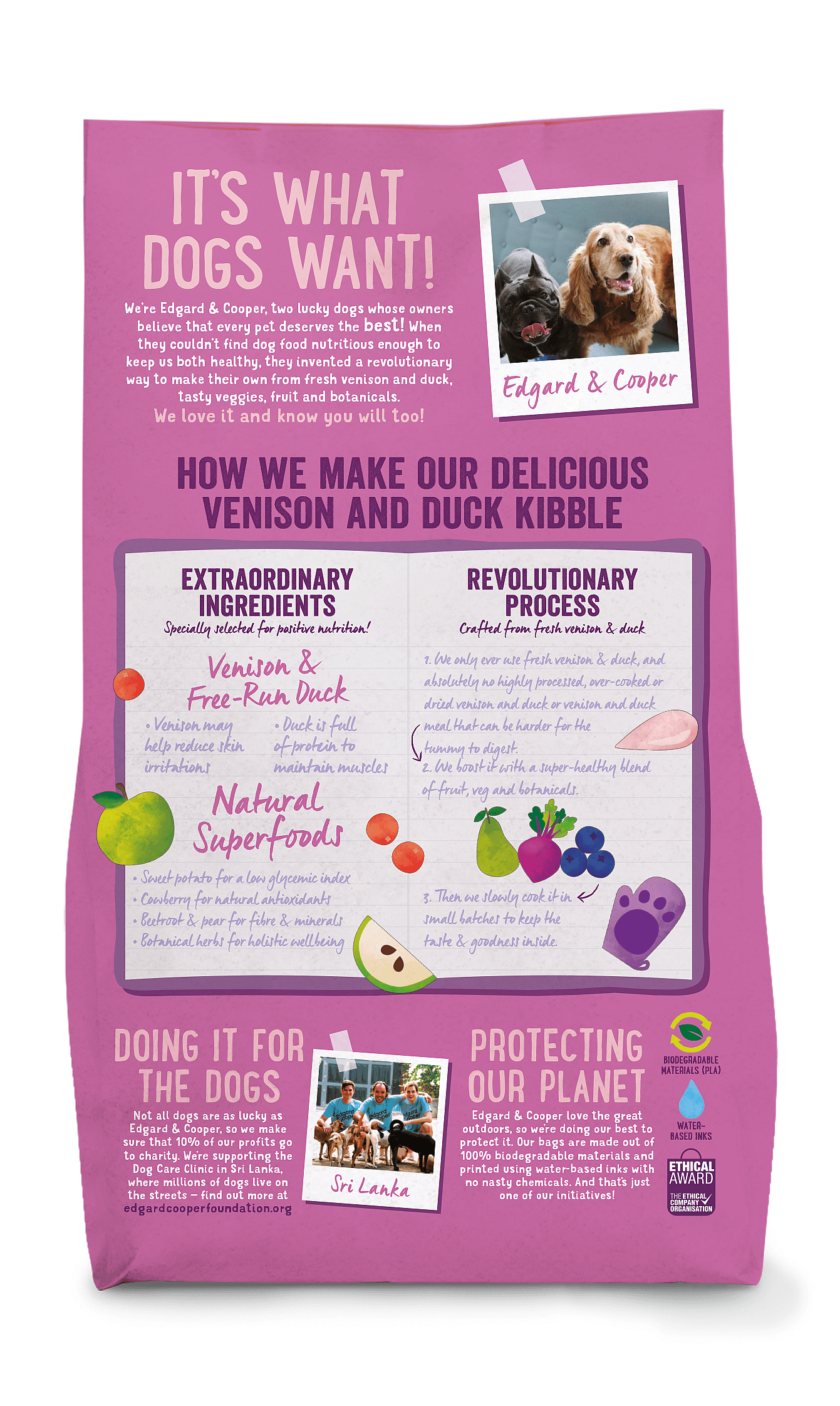 Edgard & Cooper Adult Hondenvoer Vers Hert en Scharreleend 700 gram