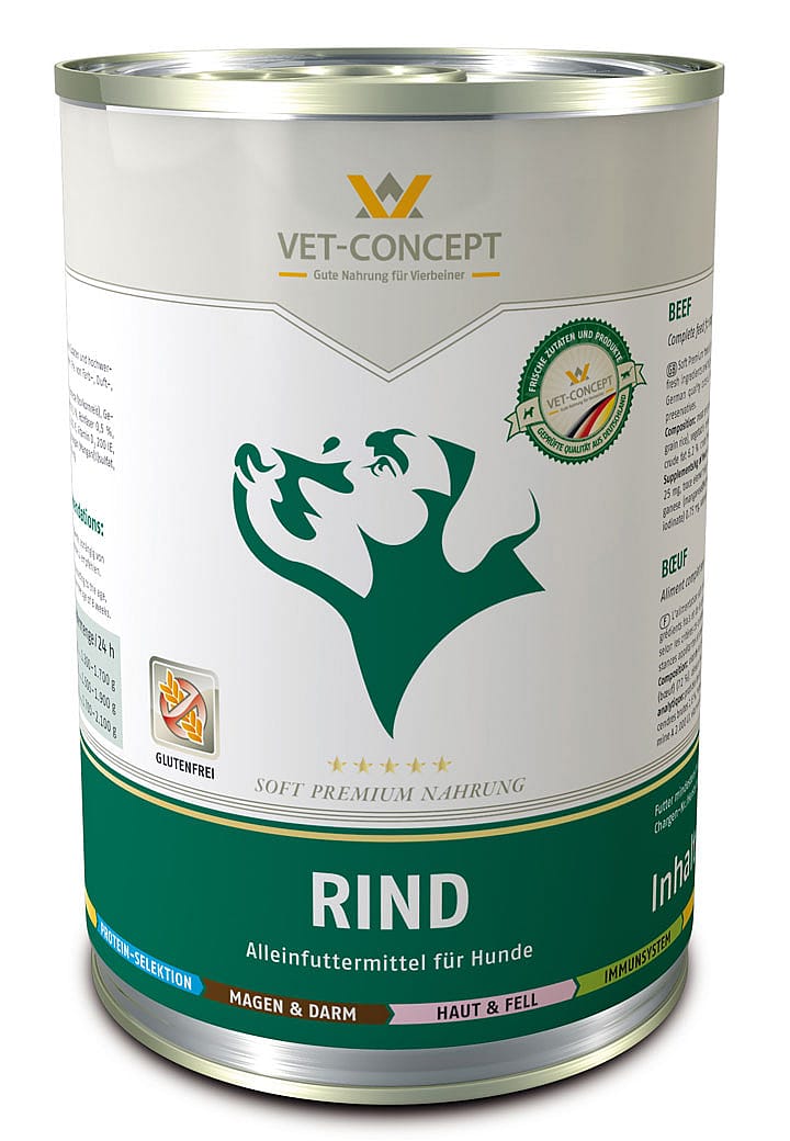 Vet-Concept Rund Hondenmenu 6 x 400 gram blikjes - Rund