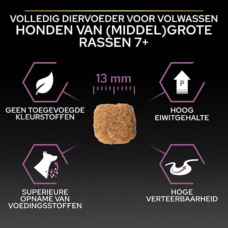 Purina Pro Plan Medium & Large Adult 7+ Age Defence Hondenvoer Kip 14 kg