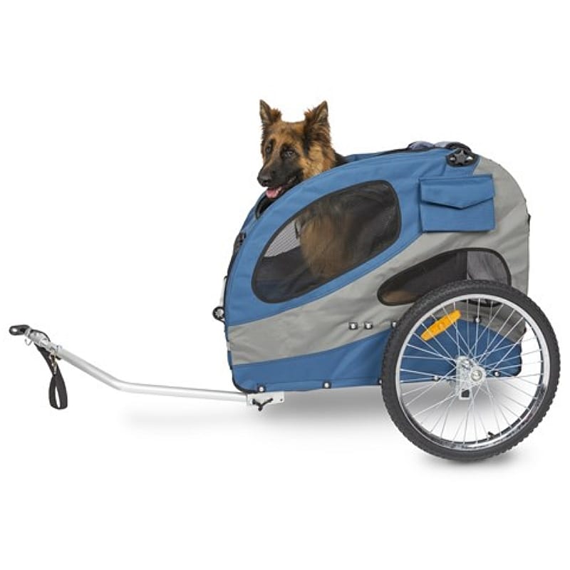 Happy Ride Aluminium Dog Bicycle Trailer Blauw