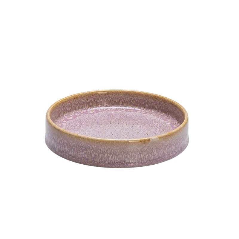 kom, plank, glazuur, roze, kommen, bord