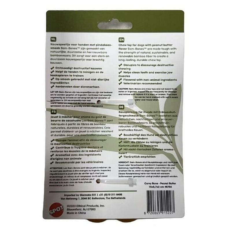 Spot Bam-Bones Curvy Bone Pindakaas Hond