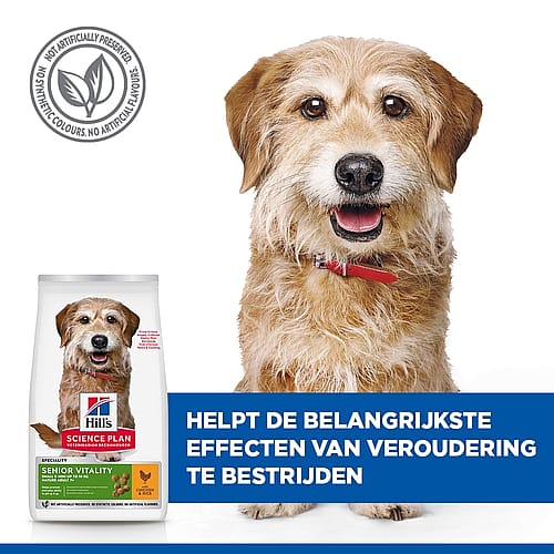 Hill's Science Plan Senior Vitality Small & Mini Mature Adult 7+ Hondenvoer Kip & Rijst