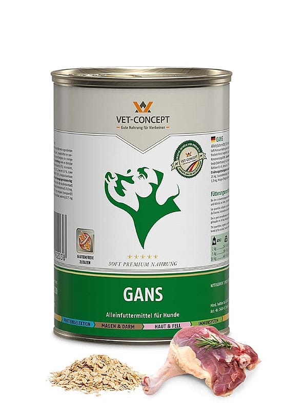 Vet-Concept Sensitive Diet Gans Hondenvoer 6 x 400 gram blikjes