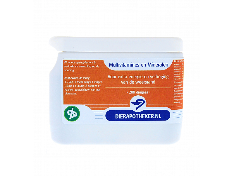 Dierapotheker Huisdierenmerk Multivitamines en Mineralen ca. 200 dragees