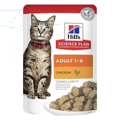 Hill's Science Plan Adult Kattenvoer Maaltijdzakjes 12 x 85 gram