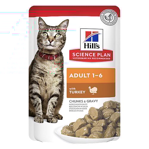 Hill's Science Plan Adult Kattenvoer Maaltijdzakjes 12 x 85 gram Kalkoen