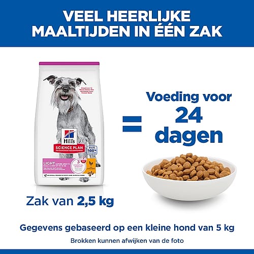 hondenvoeding, dog food, zakhals, 2,5 kg, lichtvoeding