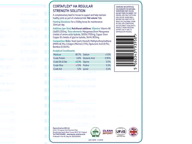 Equine America Cortaflex HA Regular Strength Solution 1 liter