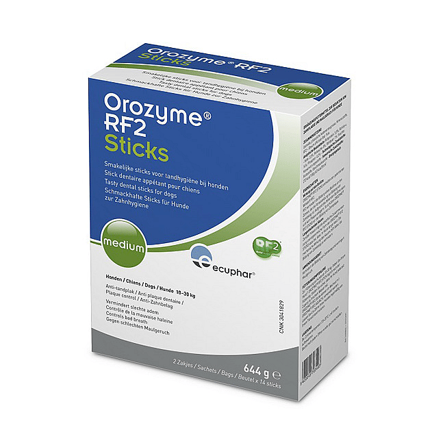 Orozyme RF2 Anti Tandplak Sticks Hond Medium (10 - 30 kg) - 28 stuks