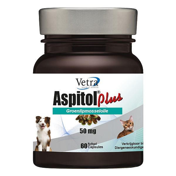 Vetra Aspitol Plus Omega-3 Hond Kat 60 capsules
