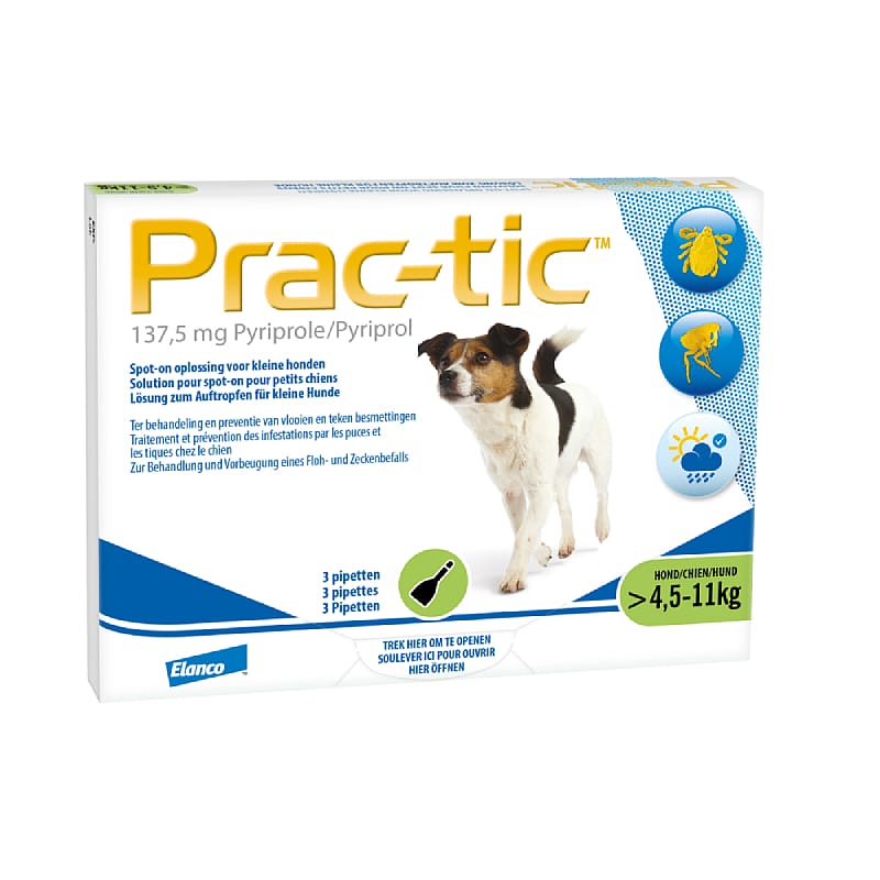 Prac-tic Hond Hond 4.5 tot 11 kg - 3 pipetten