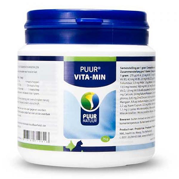 Puur Vita-Min Vitaminen Mineralen Hond Kat 75 gram