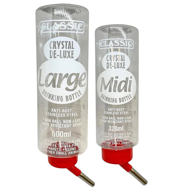 Classic Crystal Deluxe Bottle Drinkfles Konijn Cavia Large - 600 ml - Konijn