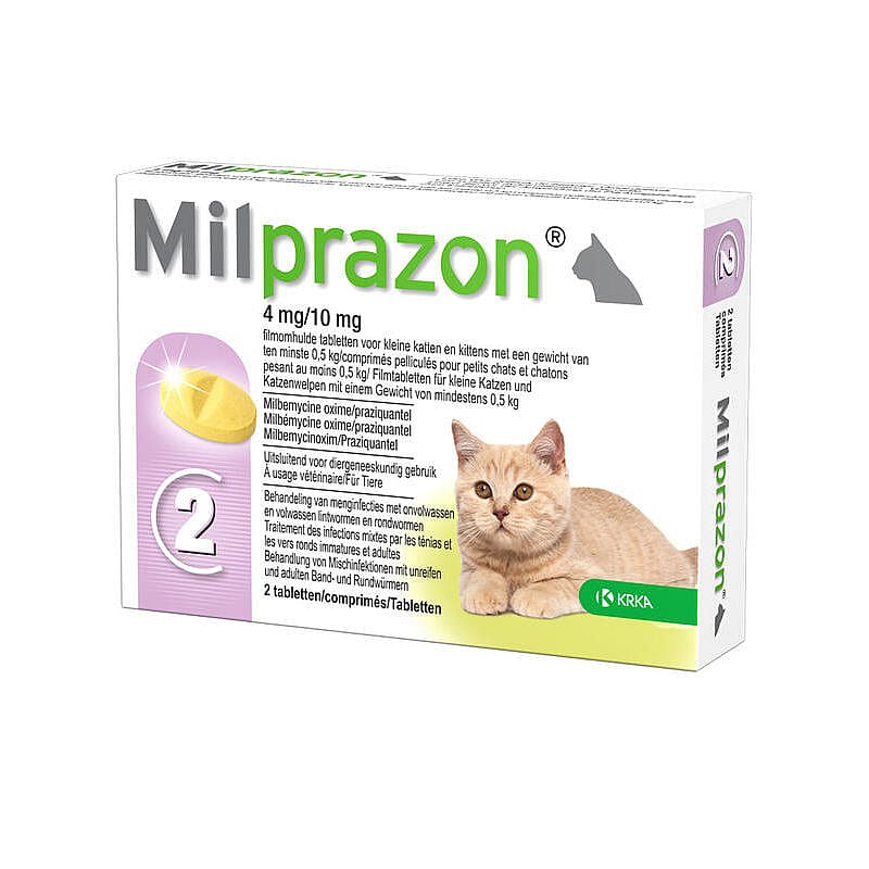 Milprazon Ontwormingstablet Kitten en Kleine Kat 2 tabletten - 4 mg
