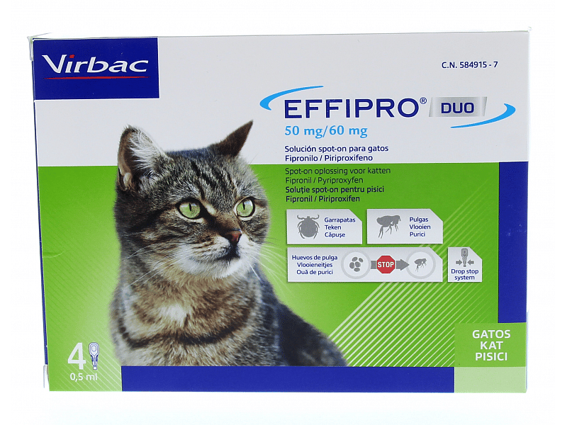 Effipro Duo Spot-on Kat 1 tot 6 kg