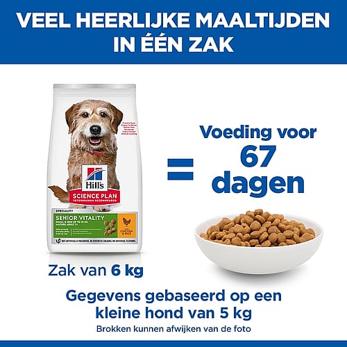 Hill's Science Plan Senior Vitality Small & Mini Mature Adult 7+ Hondenvoer Kip & Rijst