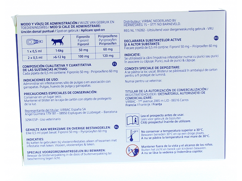 Effipro Duo Spot-on Kat 1 tot 6 kg