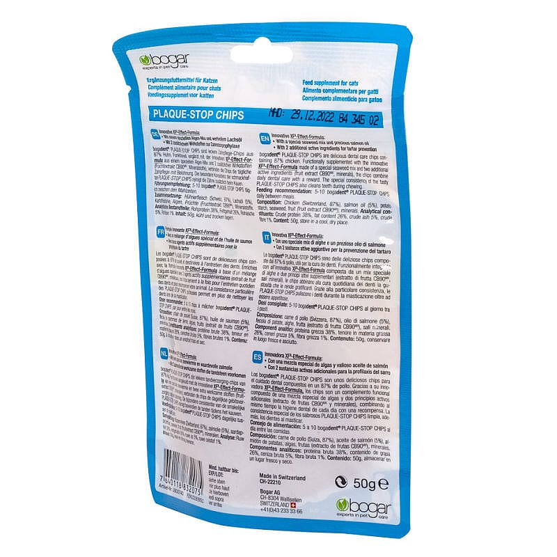 Bogadent Plaque Stop Chips Kat 50 gram Kipsmaak