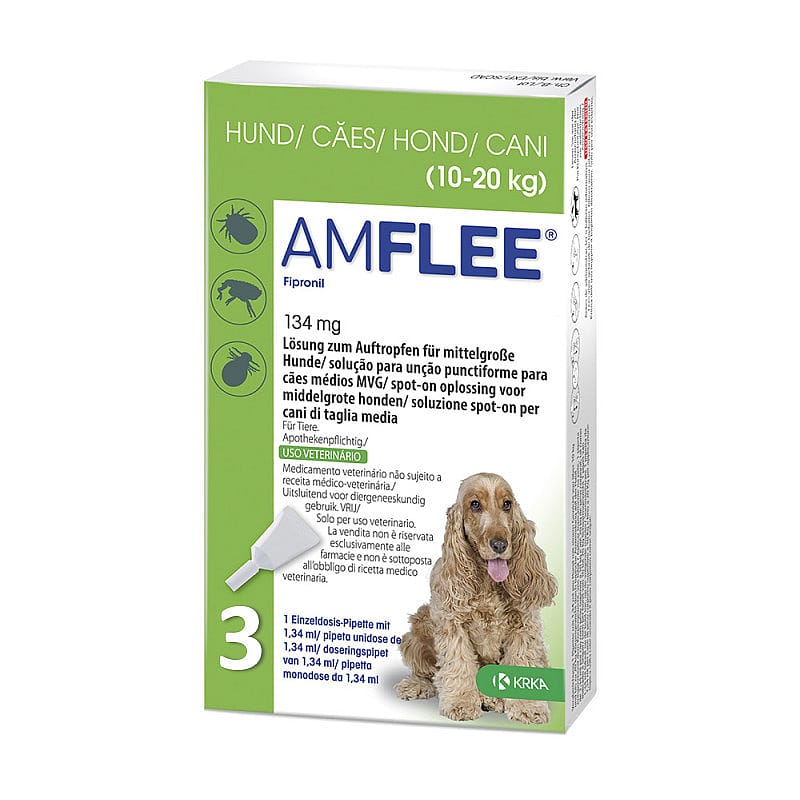 Amflee Spot On Hond 3 pipetten Middelgrote Hond