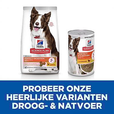 Hill's Science Plan Canine Adult Perfect Digestion Hondenvoer 12 x 363 gram blikje