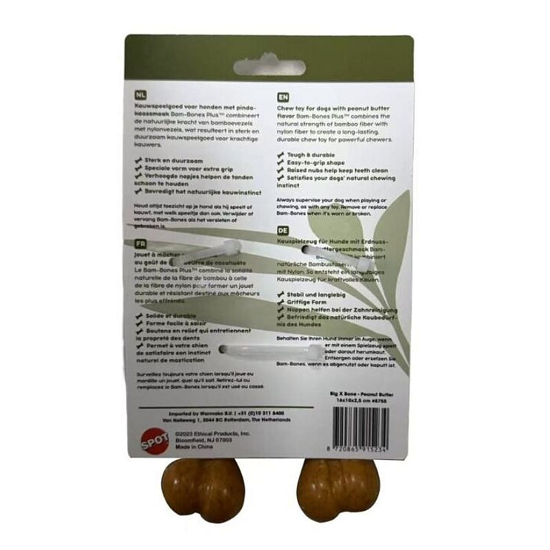 Spot Bam-Bones Plus Big X Bone Pindakaas Hond