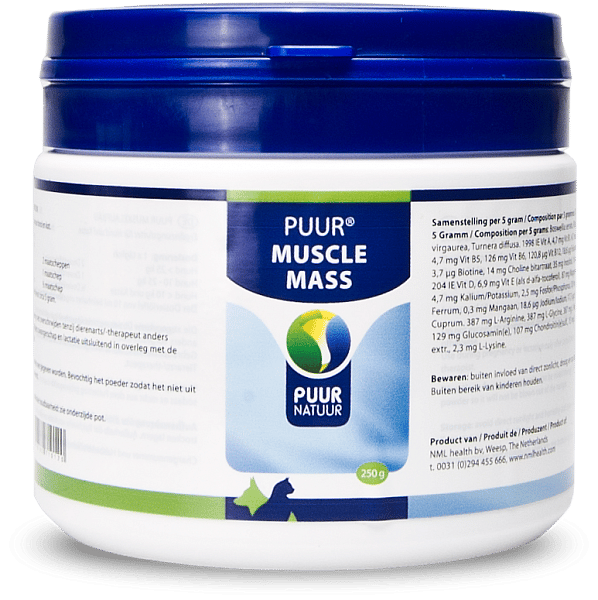 Puur Muscle Mass Spieropbouw Hond Kat 250 gram
