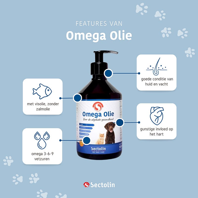 Sectolin Omega Olie 500 ml Hond Kat