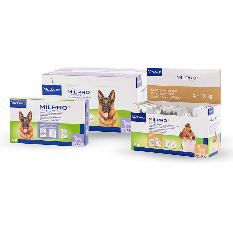 Milpro Ontwormingstabletten Hond 4 stuks - Hond > 5 kg