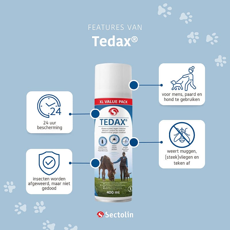 Sectolin Tedax Dazen Teken Vliegen Afweermiddel Sprayflacon 400 ml