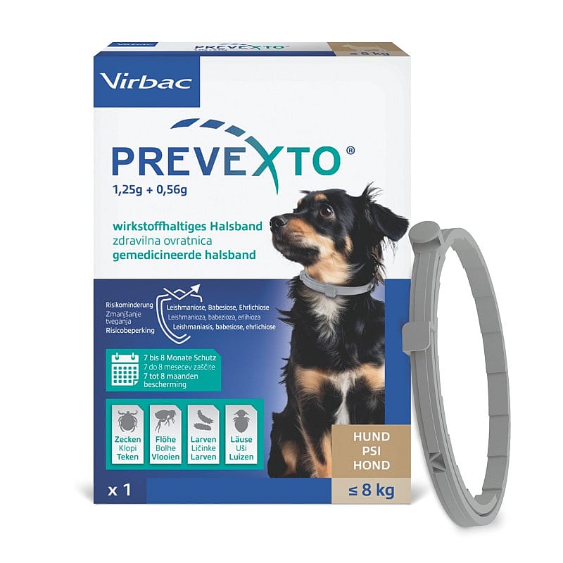 dog collar, prevetio, antiparasitic collar, 8 kg, dog