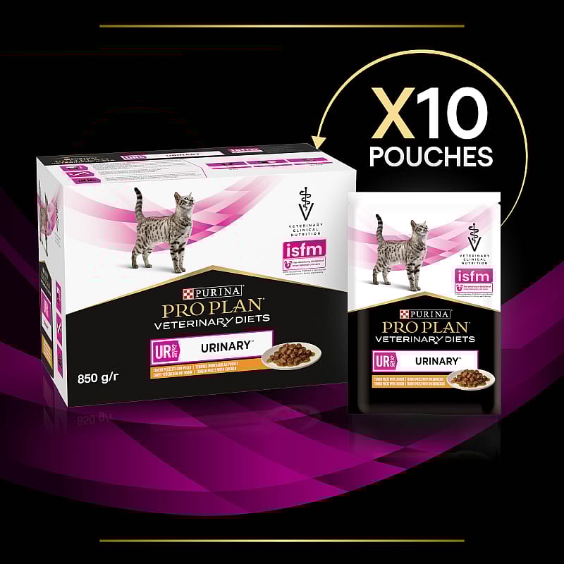 Purina Pro Plan Veterinary Diets Feline UR Urinary Kattenvoer CiG Kip - 10 x 85 gram