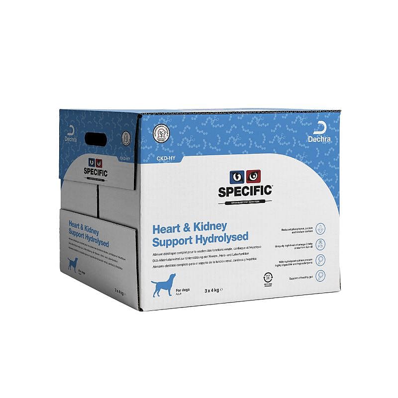 hart nieren, ondersteuning, hydrolyse, hond, doos, hart-en-nier-ondersteuning-hydrolyse, diergeneesmiddelenverpakking, kattenvoering-hydrolised, 3x4kg, specifieke-verte