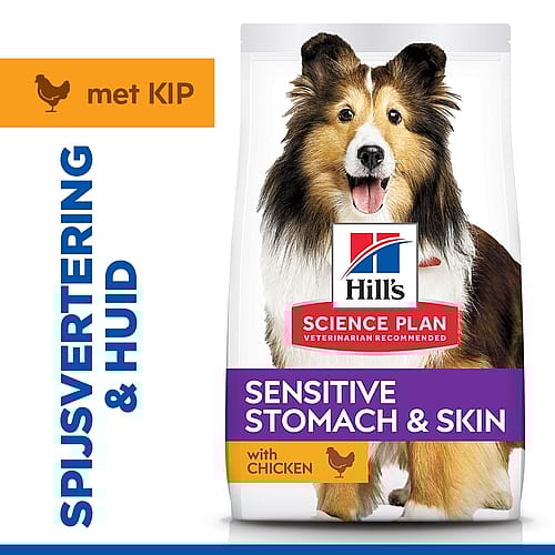 Hill's Science Plan Sensitive Stomach & Skin Adult Hondenvoer met Kip 14 kg - Medium breed