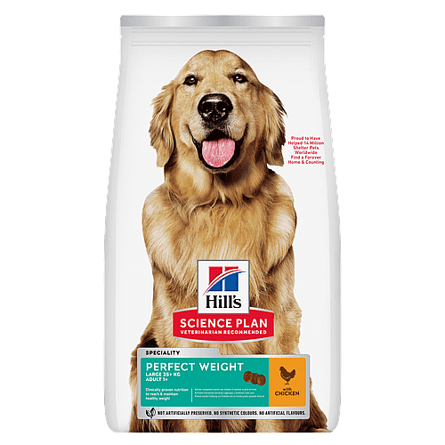 Hill's Science Plan Perfect Weight Large Breed Adult Hondenvoer Kip 12 kg