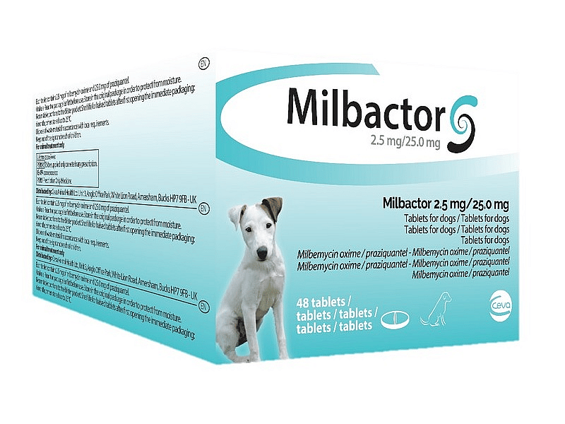 Milbactor Ontwormingstablet Hond 48 tabletten - Kleine hond en puppy