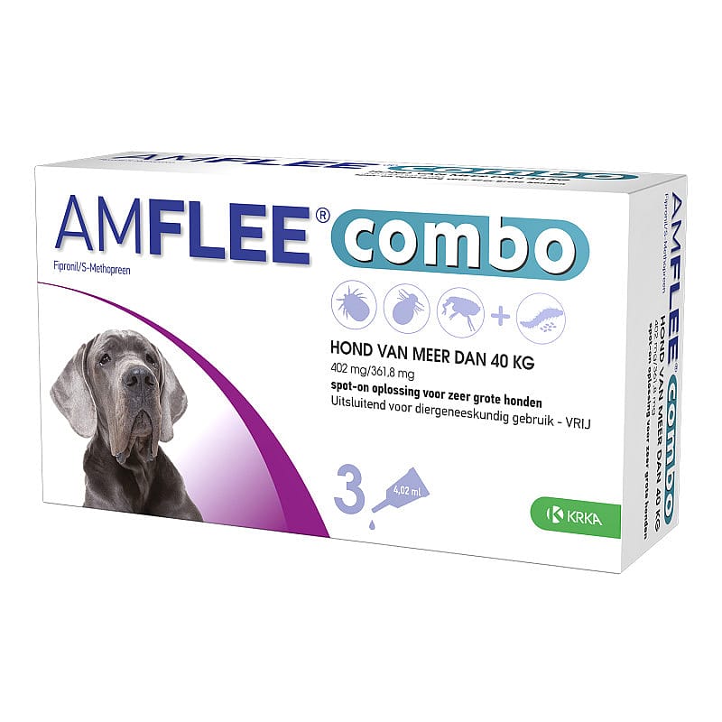 Amflee Combo Spot On Hond 3 pipetten Extra Grote Hond