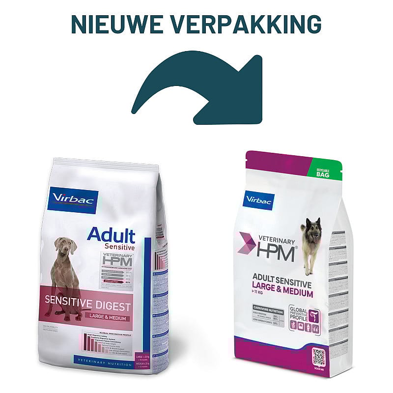 HPM Adult Sensitive Large & Medium Dog 12 kg