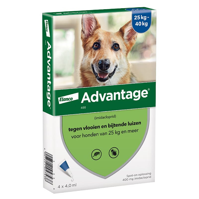 Advantage Spot-on Hond 400 mg - 25 - 40 kg