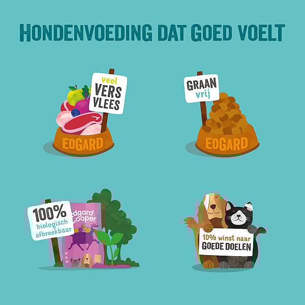 Edgard & Cooper Adult Hondenvoer Vers Hert en Scharreleend 700 gram