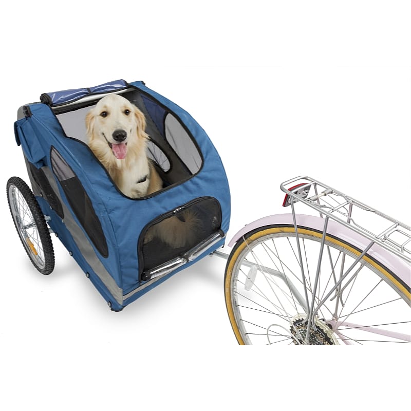 Happy Ride Aluminium Dog Bicycle Trailer Blauw