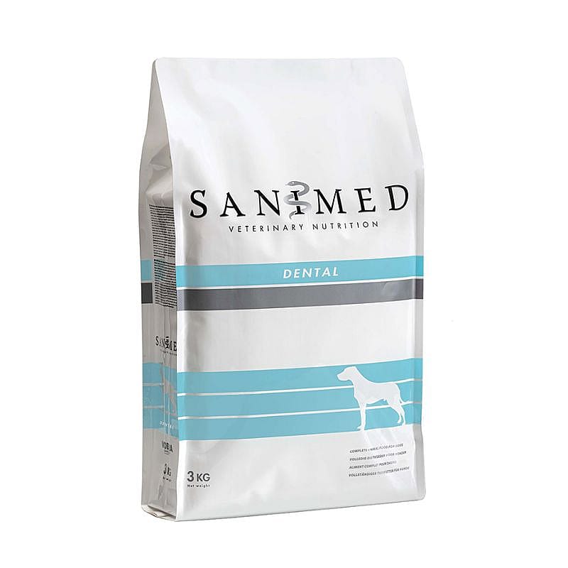 Sanimed Dental Hond: Tandplak Verminderen - Volledig Voer - Gezonde Tanden 3 kg