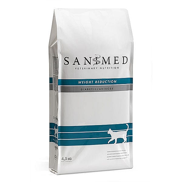 Sanimed Weight Reduction Kat Dieetvoer: Gewichtsverlies - Vetarm - Hoge Vezel - Diabetes 4.5 kg