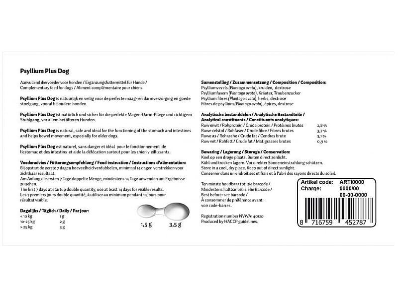 Excellent Psyllium Plus Hond 100 gram