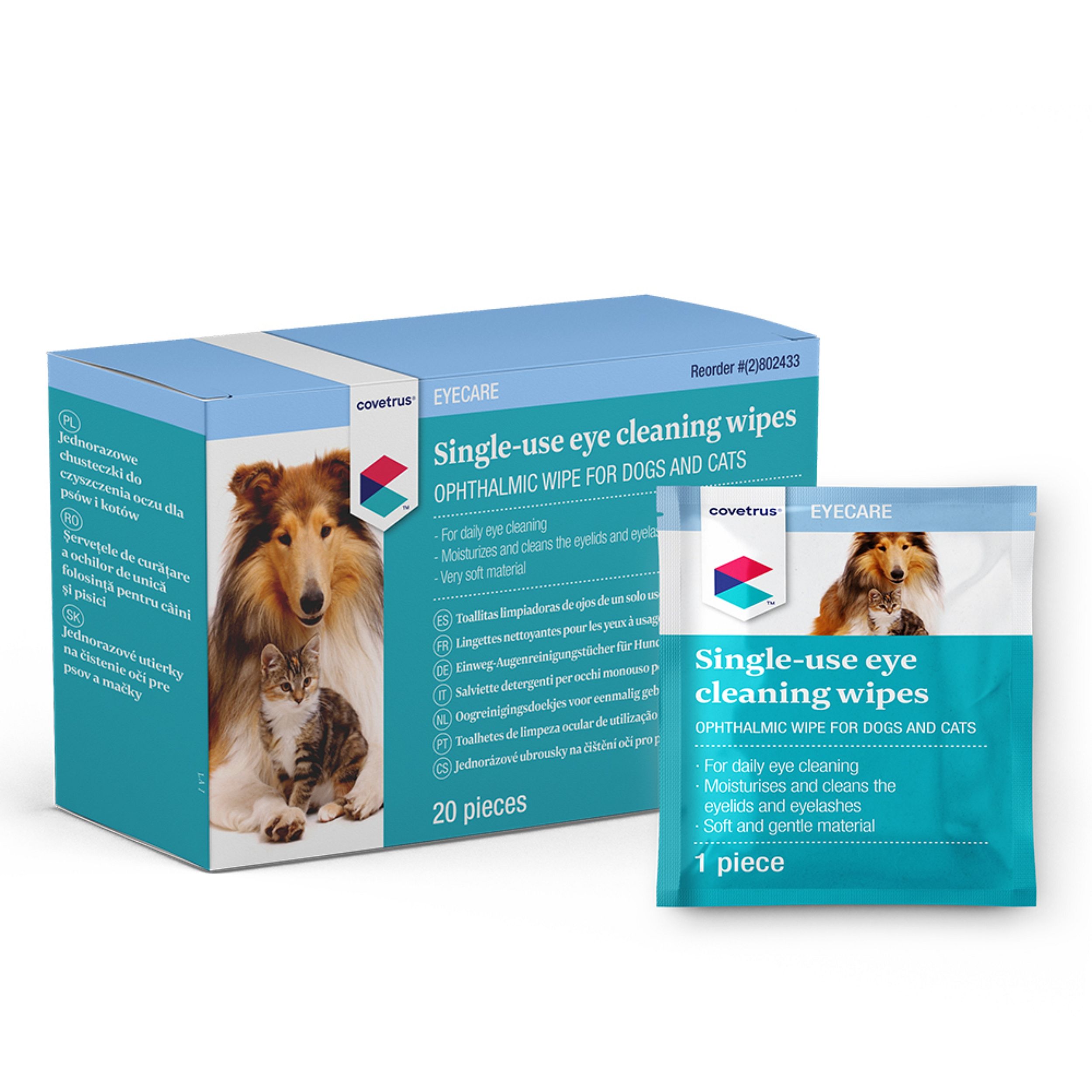 CVET Eye Cleaning Wipes Hond Kat 20 stuks