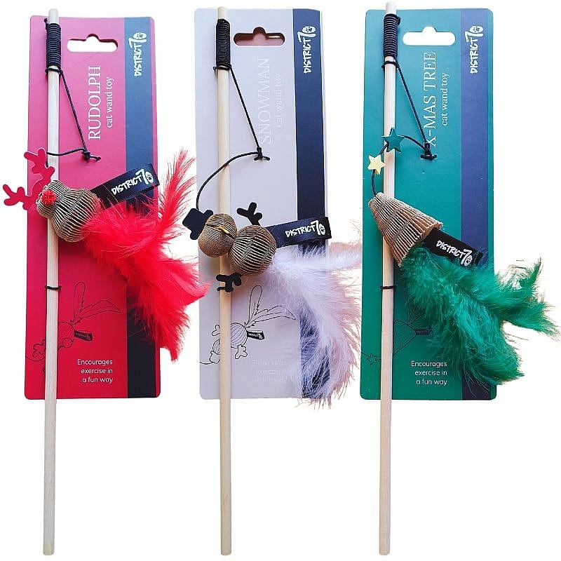 District 70 Cat Wand Toy Limited Edition ''Kerst'' Kat